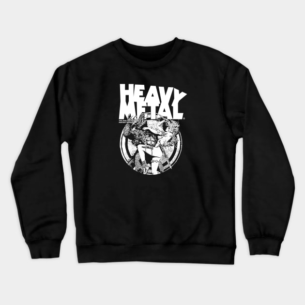 Heavy Metal Warrior Crewneck Sweatshirt by burristx